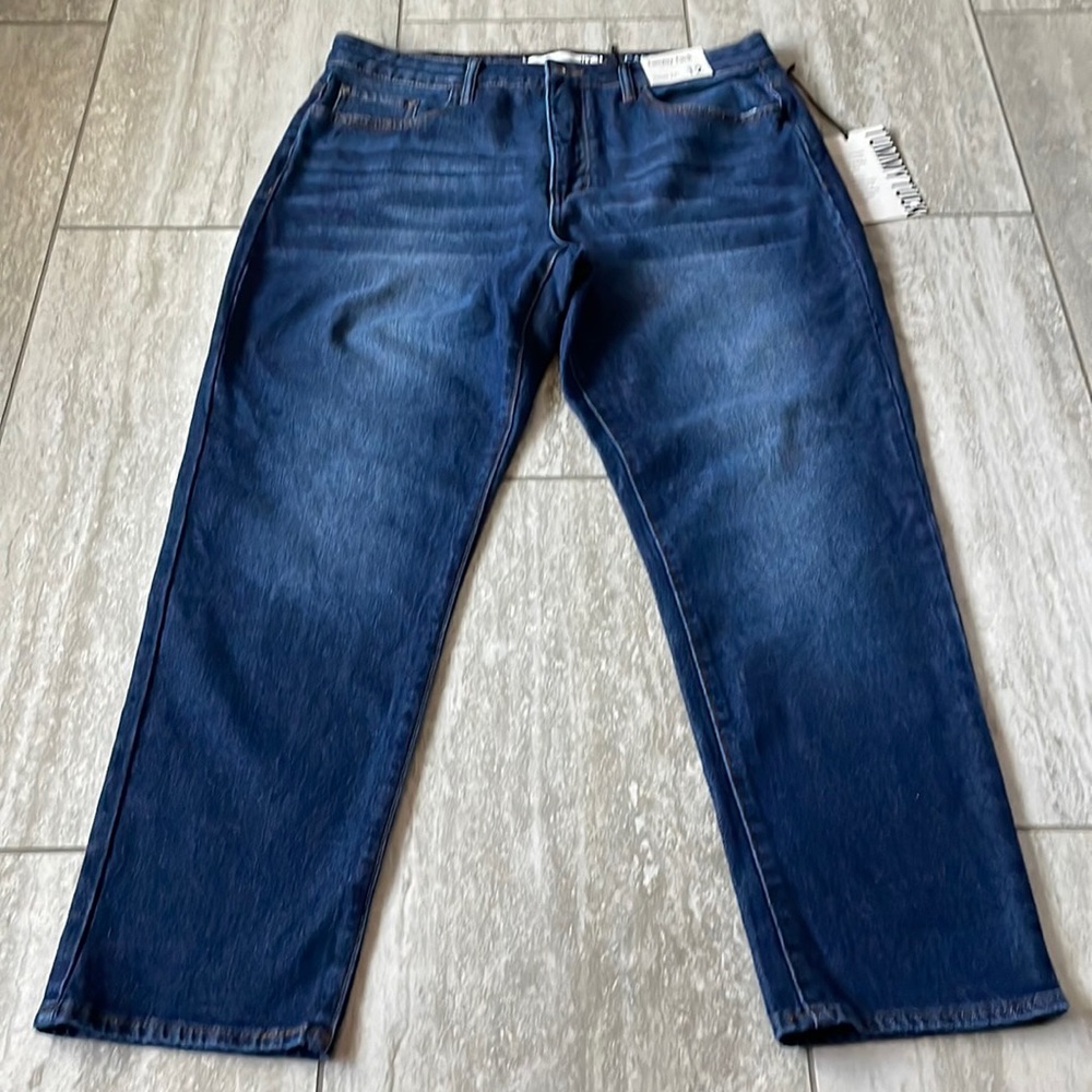 Carolyn high rise relaxed fit,tummy tuck,blue denim size 12 for women size 12
